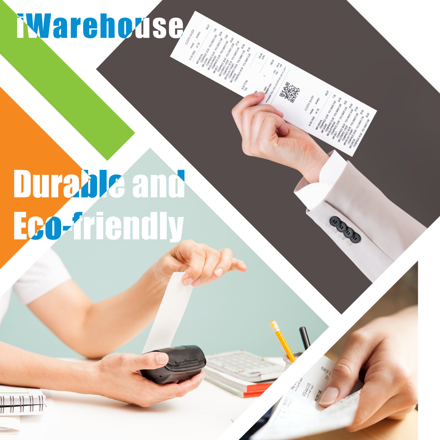 Thermal Paper Rolls for Credit/Debit Card Terminals - 2-1/4" x 62 ft