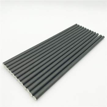 7.75" Black Paper Straw