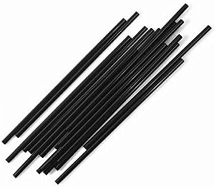 7.75" Black PLA Straw