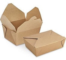 Custom Printed #4 Kraft To Go Box (Request for quote)