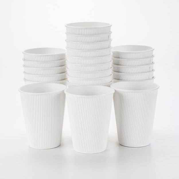 12oz White Double Wall Paper Hot Cup – MiraPak
