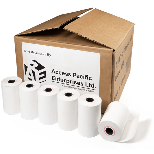 Thermal Paper Rolls for Credit/Debit Card Terminals - 2-1/4" x 62 ft