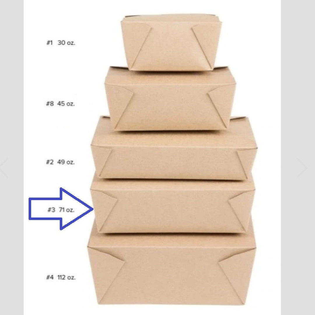 #3 Kraft To Go Box