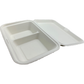 9x6x3" Sugarcane Clamshell - 2 Compartments