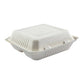 9x9x3" Sugarcane Clamshell - 3 Compartments