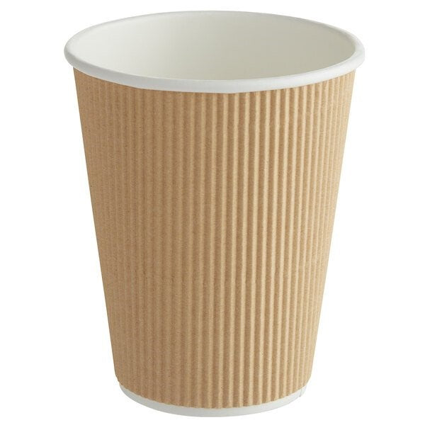 12oz Kraft Double Wall Paper Hot Cup