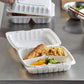 8x8x3" 3-compartments White Hinged Clamshell-MiraPak